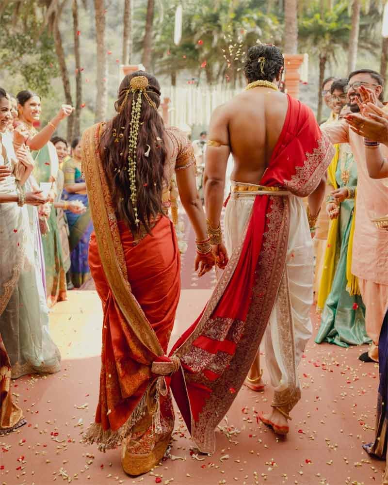 Virosh Wedding- Actors Vijay Deverakonda and Rashmika Mandanna dressed in traditional Indian